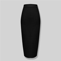 Women's Clothing Elegant High-Waist Bandage Bodycon Midi Skirt Stretchy Slim Fit Pencil Skirt With Invisible Zipper, Perfect For Office Night Out