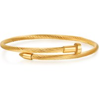 Stainless Steel Wire Rope Bracelet Nail Spiral Adjustable Open Bracelet Titanium Steel Nail Bracelet