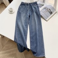 Women's Straight-leg Jeans For Women, Spring And Autumn Design Niche High-waisted Loose Wide-leg Floor-length Trousers