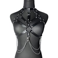 Sexy Chest Harness Leather Lingerie Erotic Body Harness Women Mature Suspenders Garter Belt Bdsm Harness Fetish Underwear Bondag