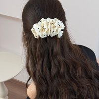 New Ruffled Cloud Bubble Accessories Polka Dot Floral Claw Sweet Girl Atmosphere Banana Hair Clip Hot Style For