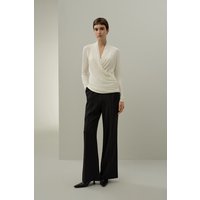 Silk Breeze Jersey Stretch Wrap Top Long Sleeve shirt
