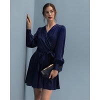 Luxury Silk Linaria Wrap Dress