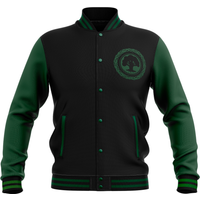 Magic: The Gathering Forest Roundel Varsity Jacket - BlackGreen