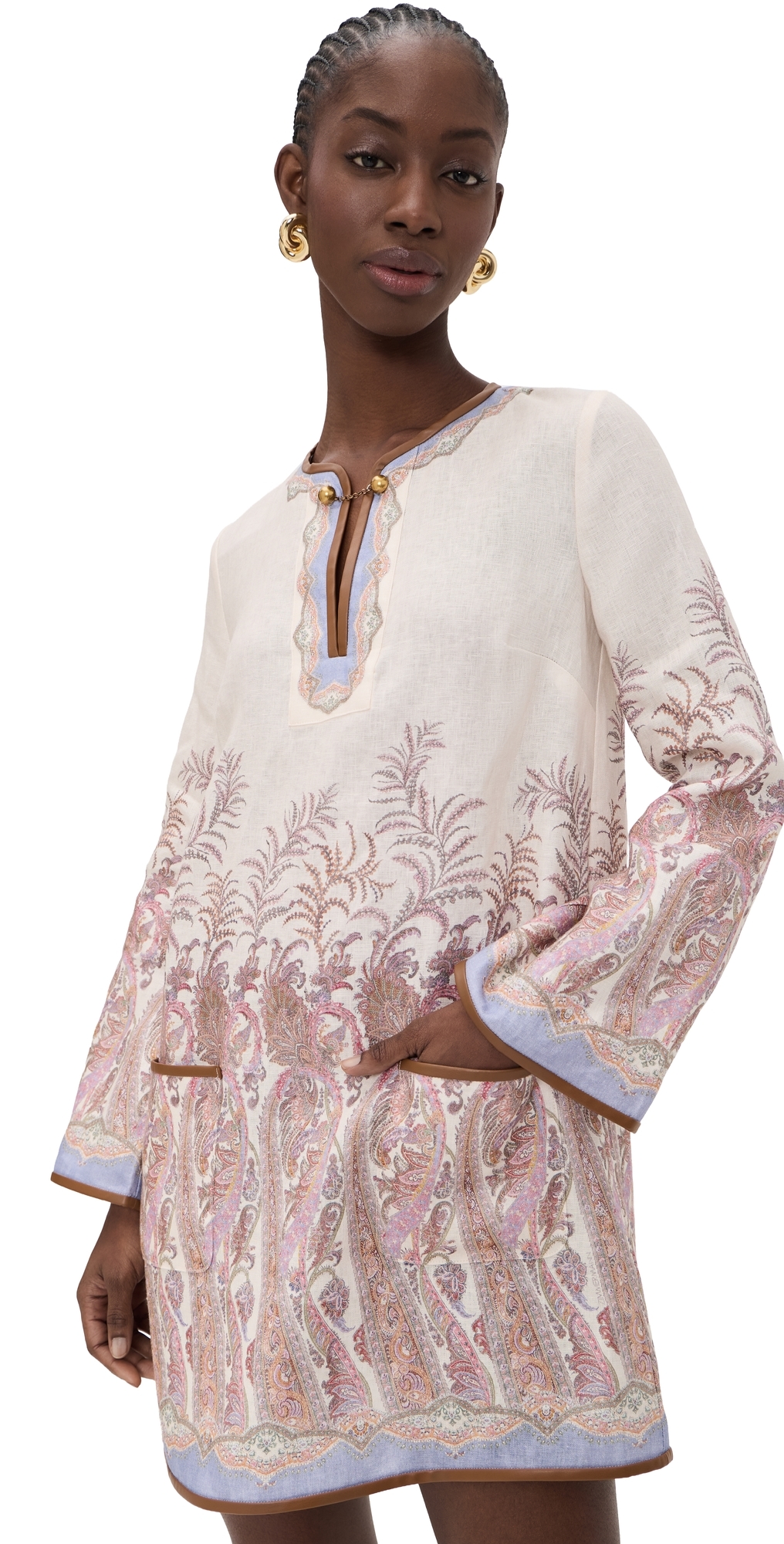 Zimmermann Alchemy Tunic Dress Cream Paisley